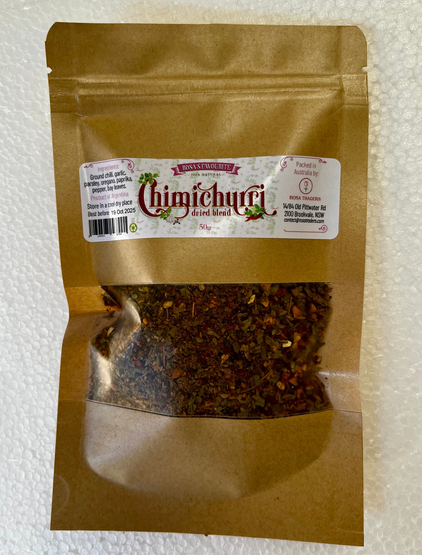 ROSA’S CHIMICHURRI dried mix x 50g