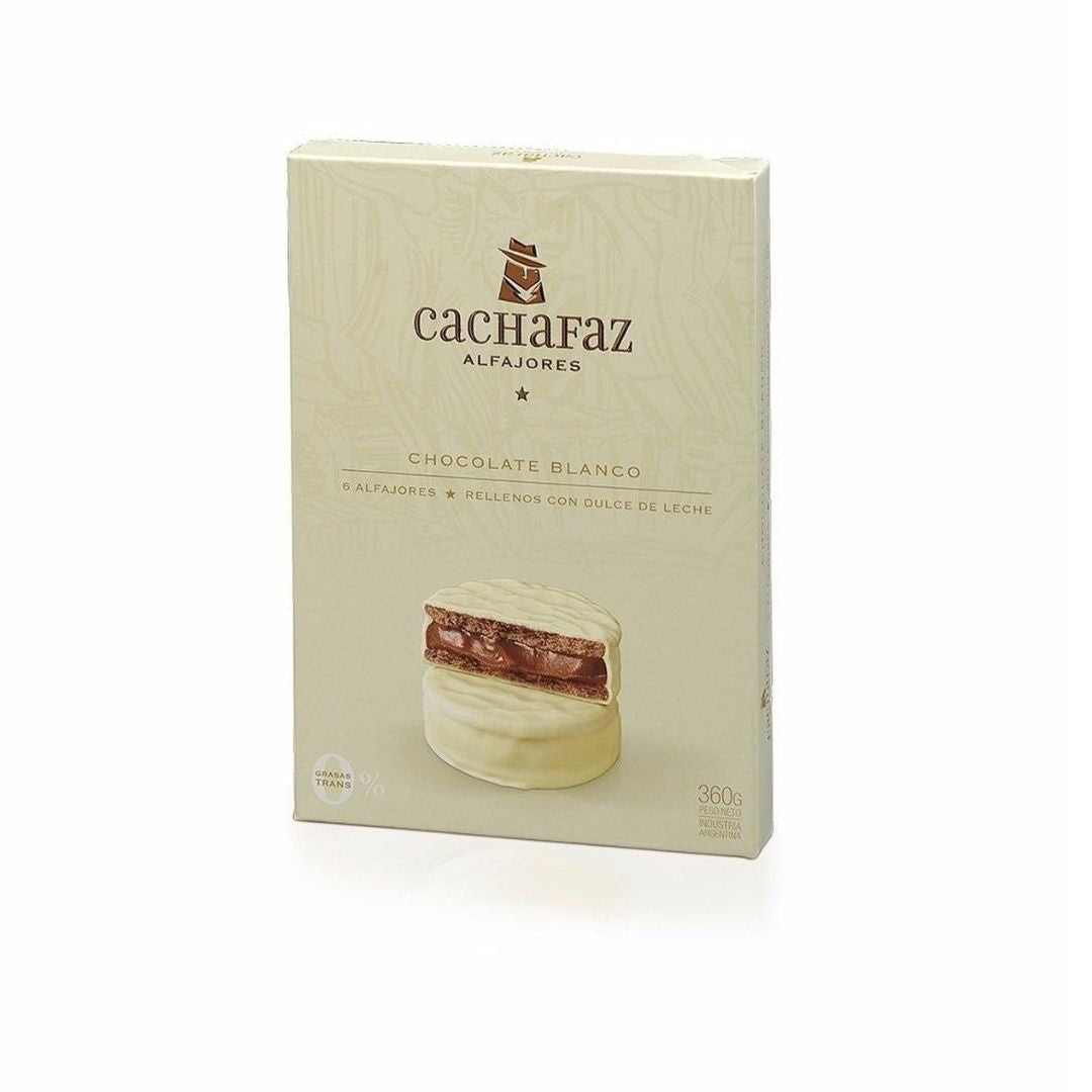 CACHAFAZ I Alfajor White Chocolate I Box x6